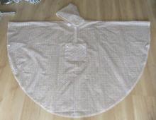 Clear girl's raincoat plastic rain poncho
