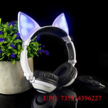 LIMSON Over-Ear Headphones,Stereo LED Light Up On-Ear Headphones for Kids Girls Boys Adults,Gaming Earphones for Phones Tablet M