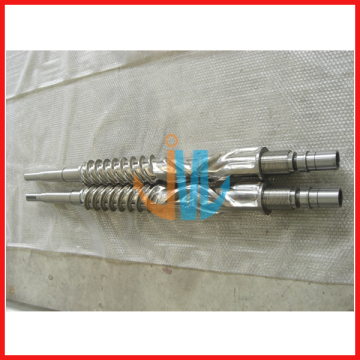 Bimetallic twin rotor screw /mixer screw