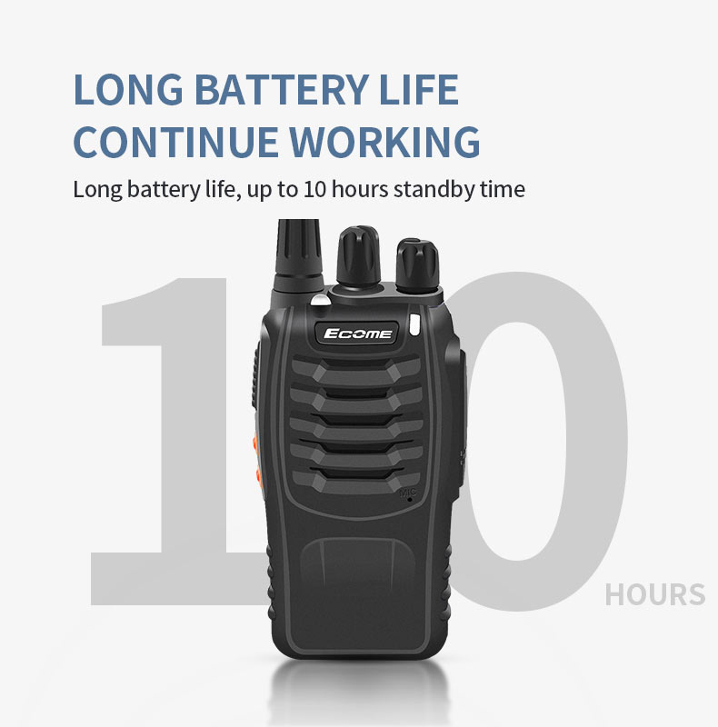 Radio de dos vías barato ECOME ET-77 16 canales Walkie Talkie con auricular