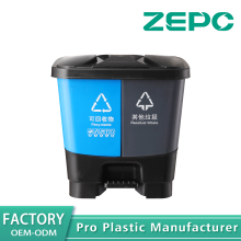 Recyclable+other dual trash cans