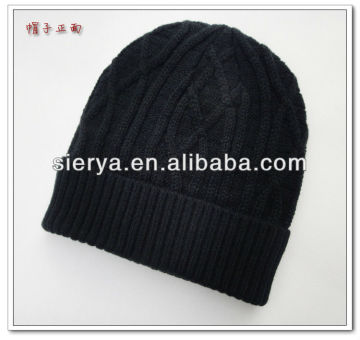 winter cable knitting hat