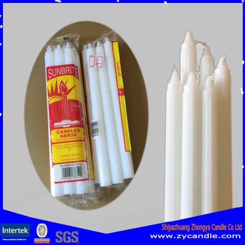 Material de cera de parafina Hold Hold Use White Wax Velas Vela estriada