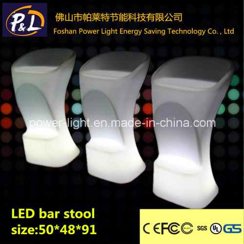 Móveis de plástico cadeira de iluminação LED