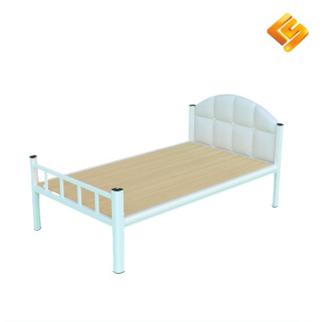 Steel and wood arc-shaped single bed