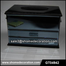 World Fashion Black Tissue Box