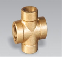 Brass pipe fitting brass Female Cross