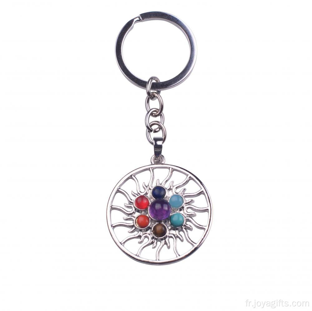 Whoelsale ronde Chakra Reiki cristal Yoga équilibre entre charme Bijoux Pendentif