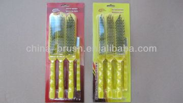 plastic handle wire brush set