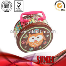 tin lunch box with flower-shaped sale