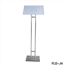 Marketing use pole chrome double pipe sign board stand