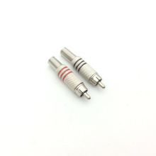 Nickel RCA Plug Audio Video Monitoring Connector