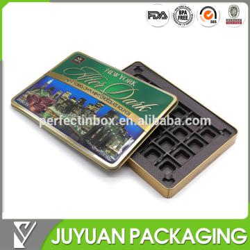 Custom cute rectangular metal tin can box packing chocolate
