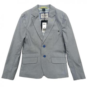 Boy&#39;s Cotton Stretch Blazer in hellblauem Jacquard