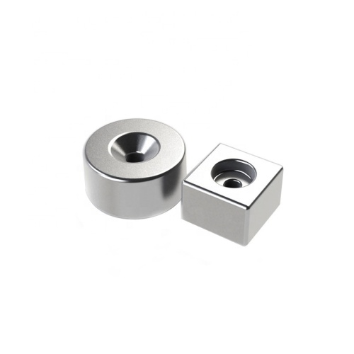 Block Neodymium magnet with Countersunk screw hole