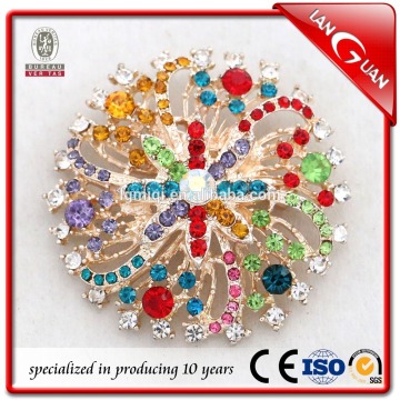 Diamond plastic flower korean brooch