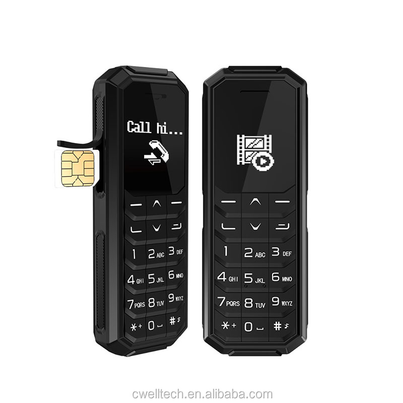 Unlock Cell Phone UNIWA KK2 0.66 inch Oled Screen Very Small Size Mobile Phone with Magic Voice And BT Dialer