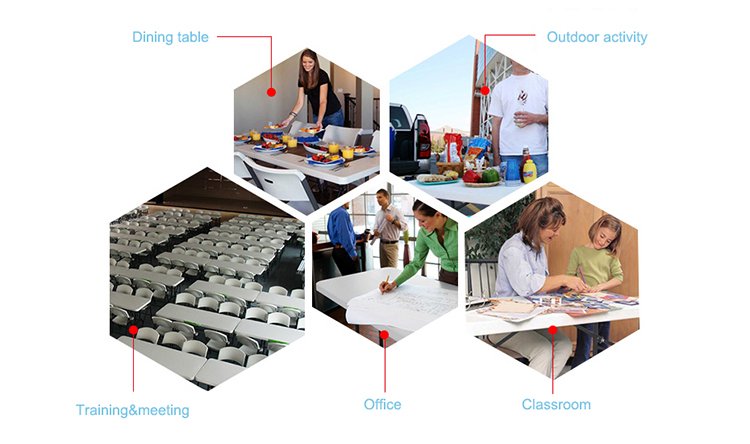 6ft plastic rectangular table/183cm lightweight PE table