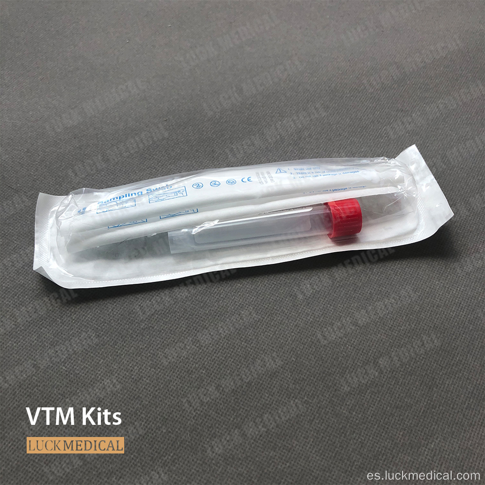 Medios de transporte de virus con kit de hisopo CE