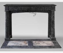 Antique Empire style marble fireplace with detached columns