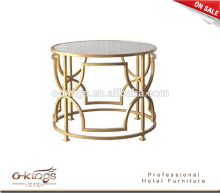 stainlness teel basement hotel lobby table furniture marble top