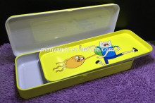 Adventure Time Pencil Case Pens Box Metal Double Layer Cute Finn Jake Gift Tin