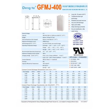 OPZV และ OPZS เจลแบตเตอรี่ (2V400Ah)