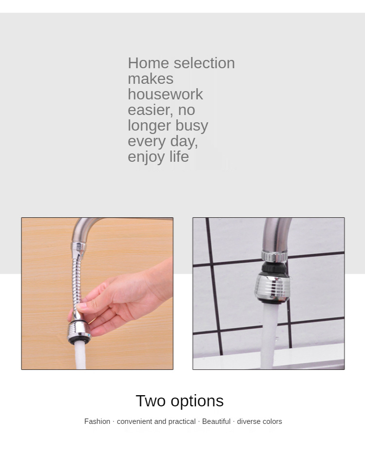 High-pressure Faucet Expander Water-saving Bathroom Kitchen Accessories Supplies Kitchen Gadgets 360-degree Rotatable Bubbler