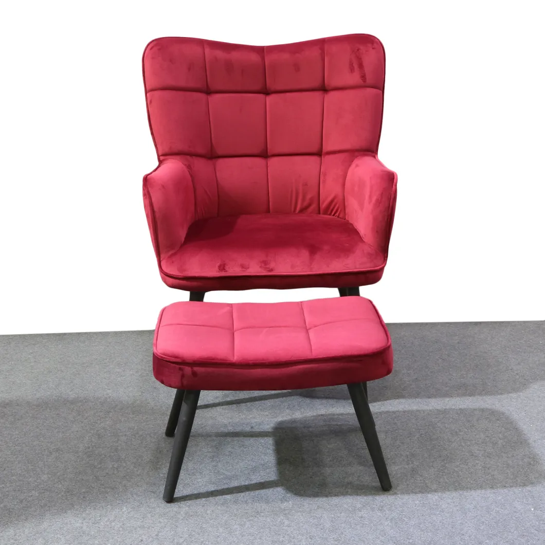 Living Room Home Office Study Velvet Fabric Armchair Upholstered Chair