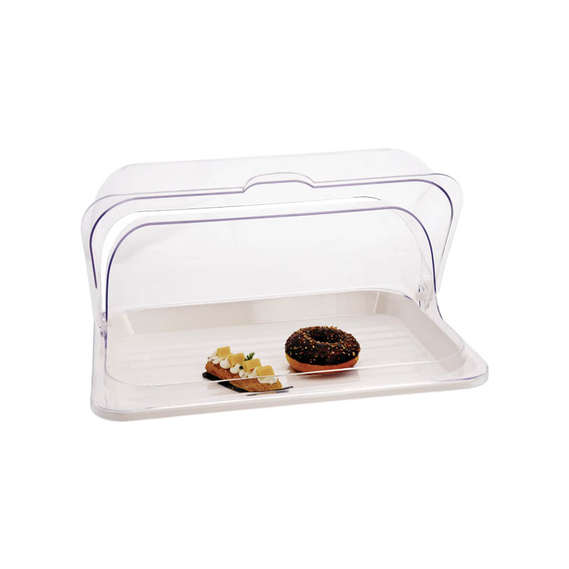Deep Black Tray 45x35cm Polycarbonate Clear Tray 14x18 Inch Plastic Rectangular White Tray