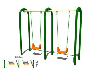Custom Outdoor Plastic Playground Swing Sets Design For Kids