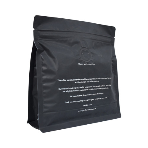 Bolsas de Ziplock de plástico preto para café ambientalmente amigáveis
