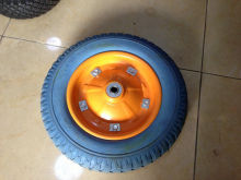 Solid Pu Trolley Wheels 13'' X 3.25-8 , Wheelbarrow Wheels