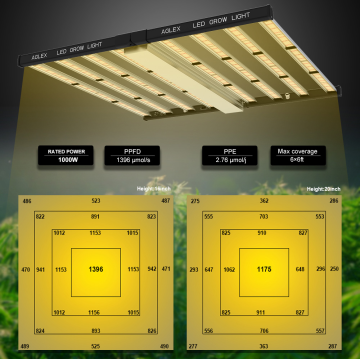 스파이더 LED 성장 라이트 바 1000W 전체 스펙트럼