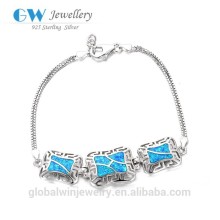 925 Sterling Silver Bracelets With Blue Stone