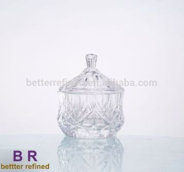 round small glass jar with lid