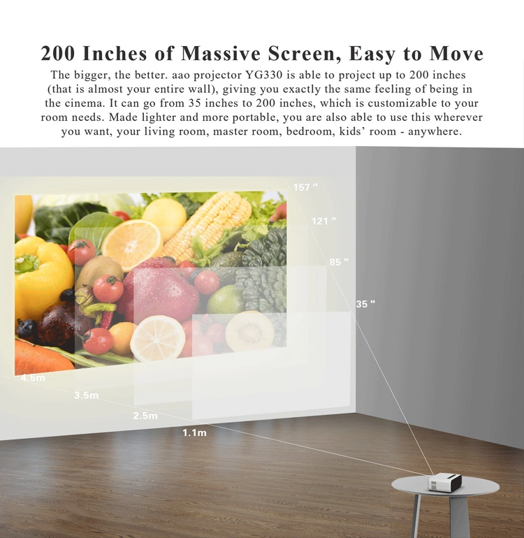 Best Sell Home Theater LED Mini Portable Video 2000lumens LCD Projector