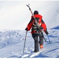 Регулируеми презрамки за ски и дръжка за носене на щека