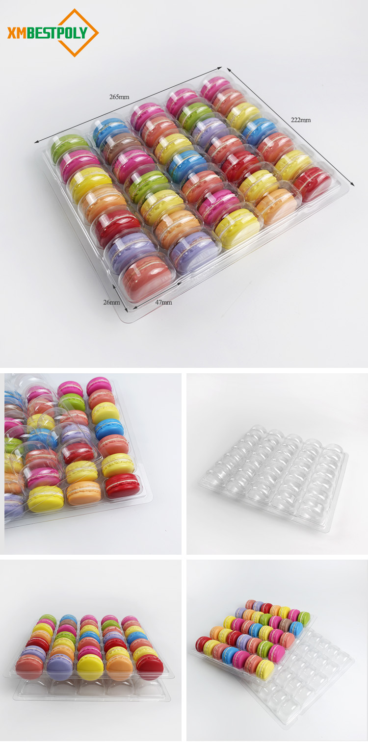 35 Macaron Plastic Blister pack macaron plastic clamshell macaron container box