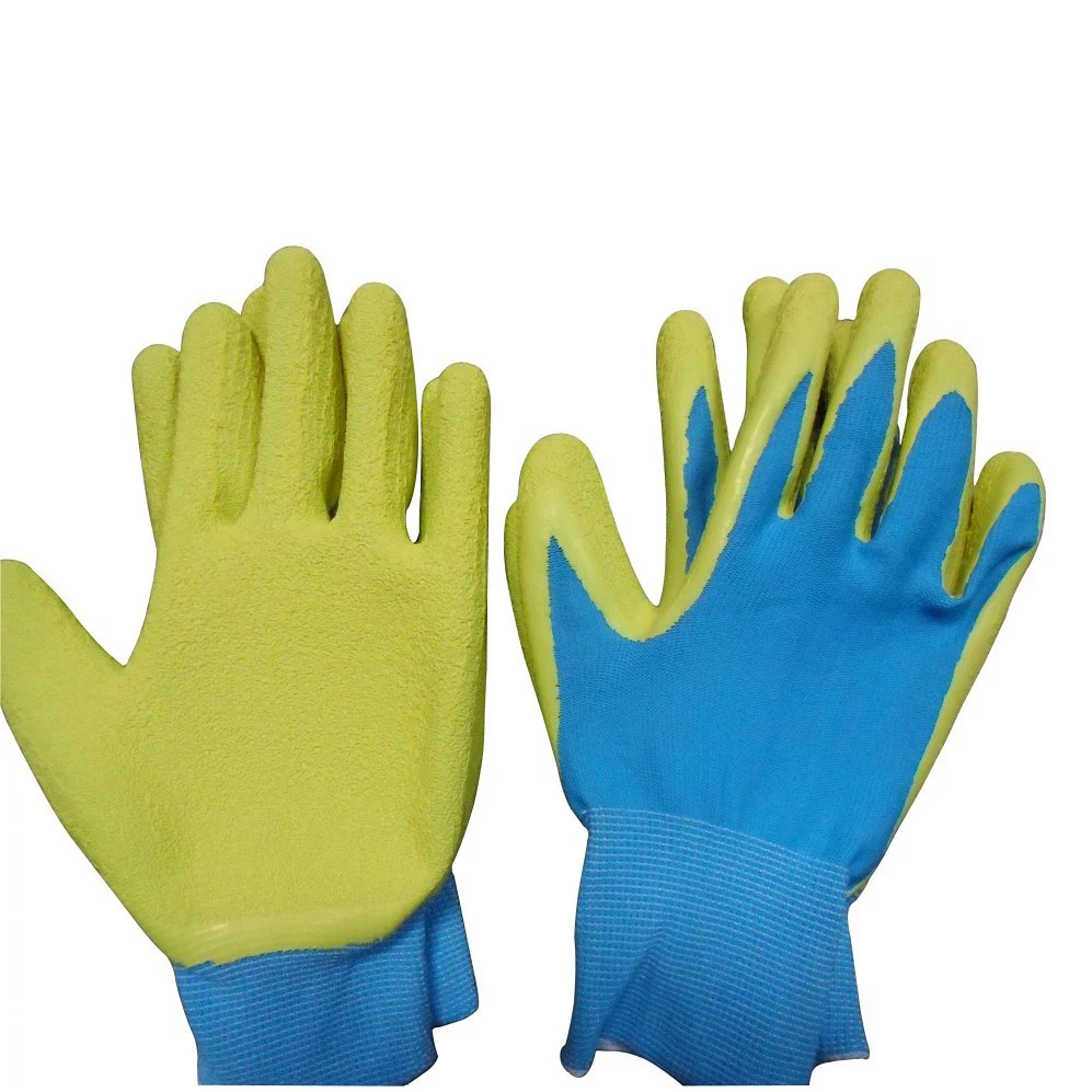 Hi-Vis Orange Gloves Foam Latex Coated Safety Work Glove