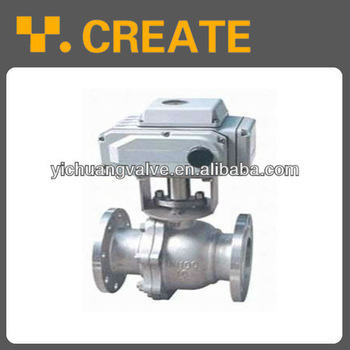 Motorized control ball valve