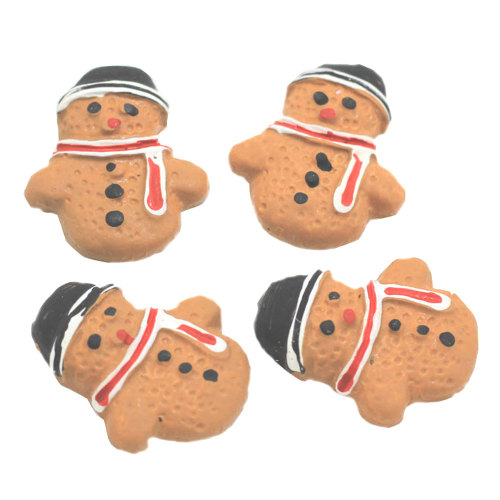 Venta caliente muñeco de nieve marrón espalda plana 100 unids / bolsa cabujón de resina para bricolaje juguete artesanía decoración cuentas adornos para teléfono