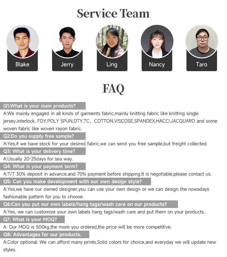 Tecidos de jersey simples tingidos lisos 95% algodão 5% spandex