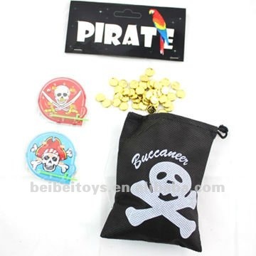 Kids Plastic Pirate Playset, Pirate Coins Toys