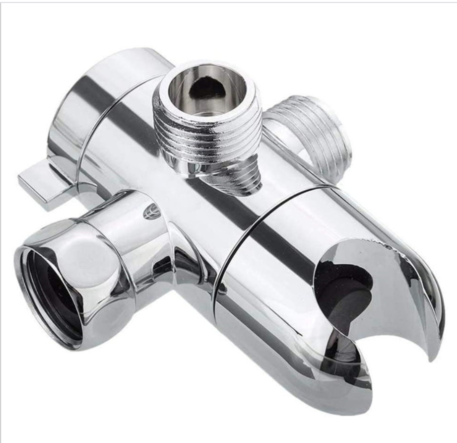 3 방향 어댑터 전환기 밸브 조정 가능한 샤워 헤드 암 장착 전환기 밸브 욕실 플라스틱 홀더 액세서리