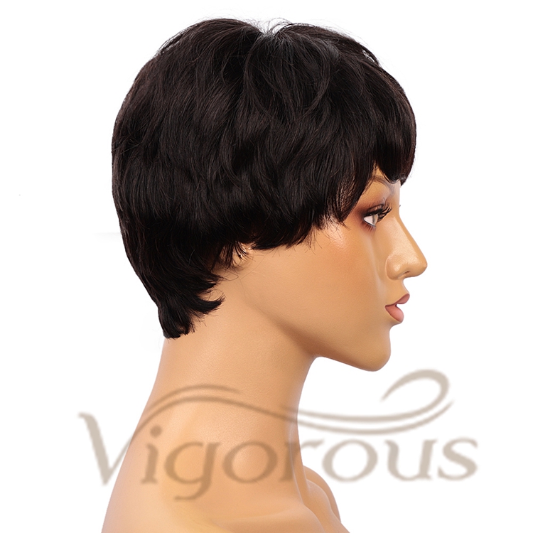 Natural Looking With Bangs For Black Women Unprocessed Raw Straight Dropshipping 100% Brazilian Real Human Hair Brazilian