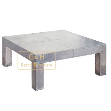 Home Collection Coffee Table Silver Aluminum