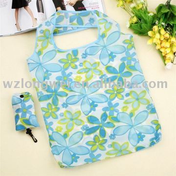 reusable 600 denier polyester tote shopping bag