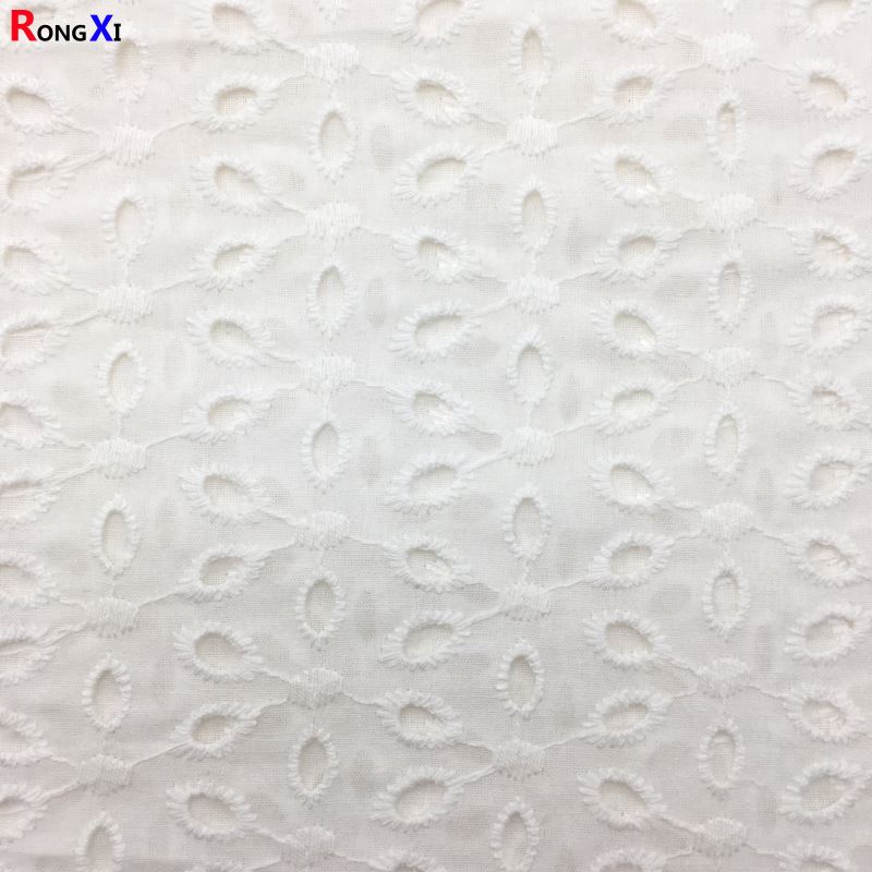 RXF0463 Cotton Eyelet  Fabric 100% Cotton Lace Fabric cotton lace fabric
