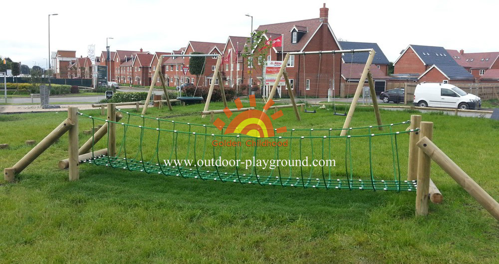 Wooden Balance Net Bridge Playground For Sale